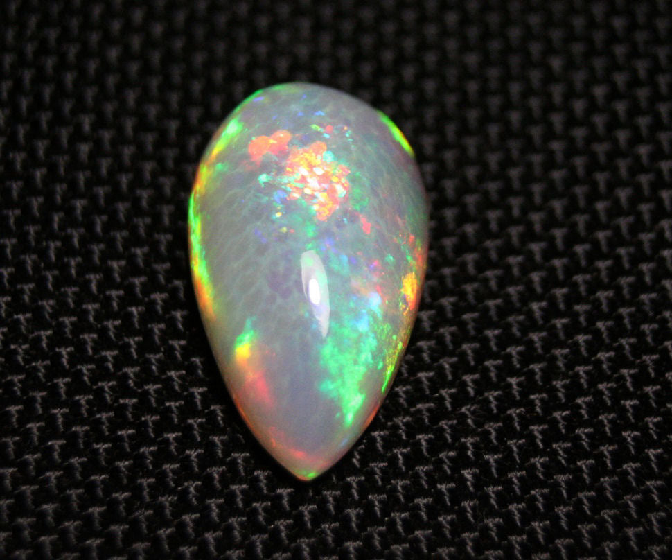 Welo Grey Base Opal Cabochon 14.6ct Micro Honeycomb AAA Natural Opal Video