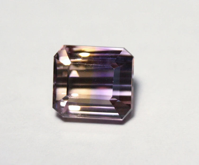 Bolivian Ametrine 4ct Lovely Clean BiColour Emerald Cut Gem Stone Natural Ametrine 9x8mm