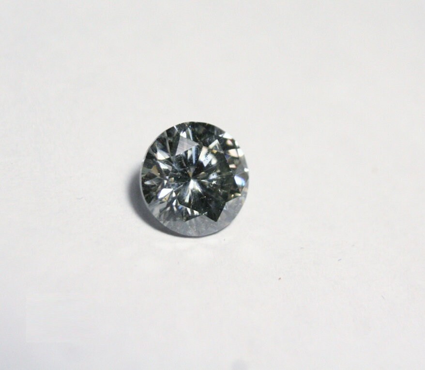 Grey White Moissanite Round 1.14ct - Beautiful Precision Cut Gem 7x7mm