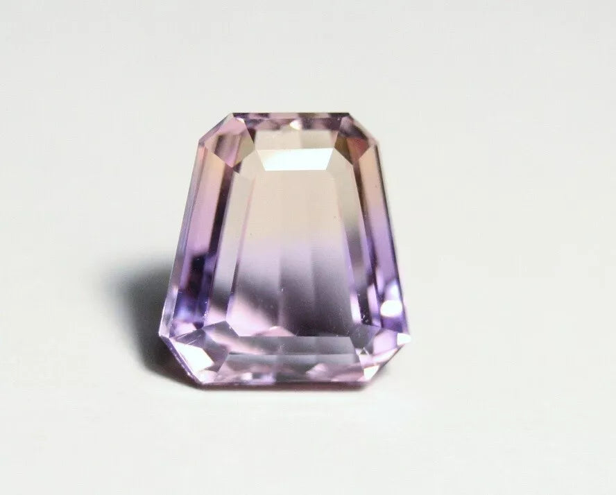 Bolivian Ametrine 5ct Lovely Clean BiColour Trapezoid Cut Natural Ametrine 11x10mm