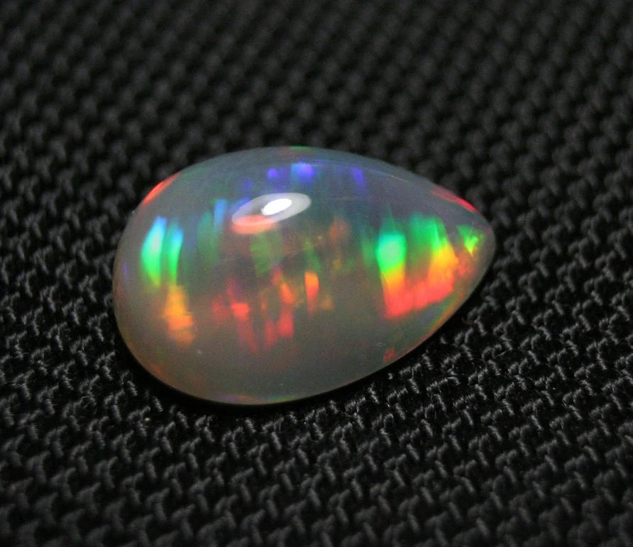 Welo Grey Base Opal Cabochon 9.34ct Rare Rainbow Prism Rain Natural Opal Video