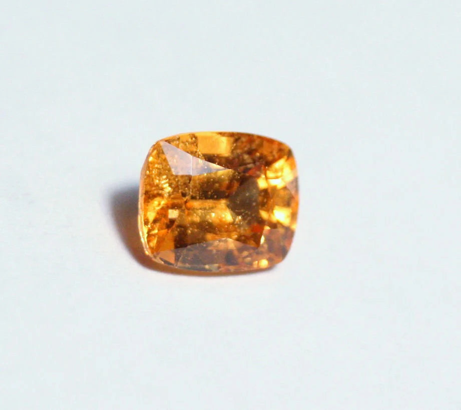 Mandarin Spessartine Garnet 1.83ct Fanta Orange Cushion Cut Garnet 7x6mm Madagascar