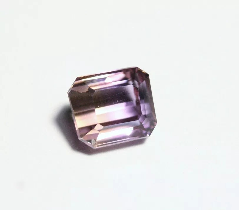 Bolivian Ametrine 4ct Lovely Clean BiColour Emerald Cut Natural Ametrine 9x8mm