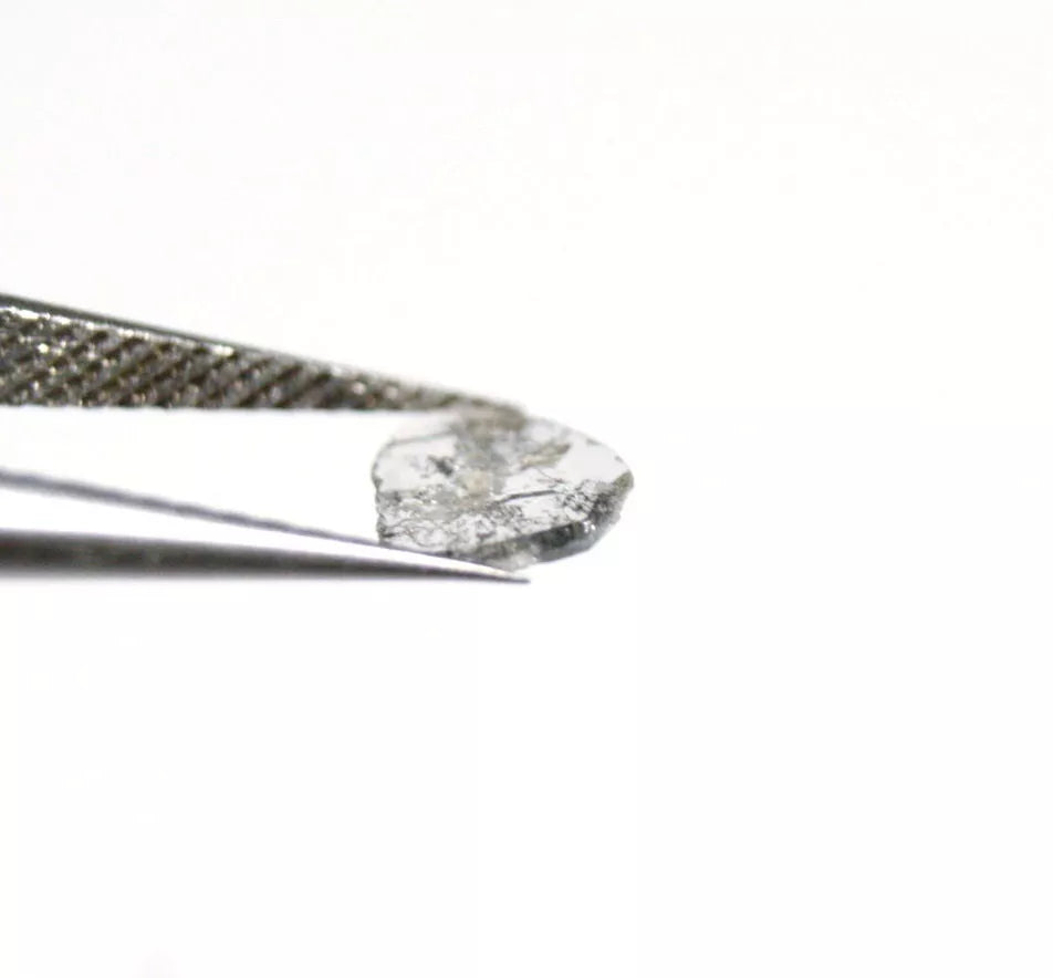 Diamond Slice 0.17ct Salt & Pepper Polki Natural Diamond South Africa 7x5mm