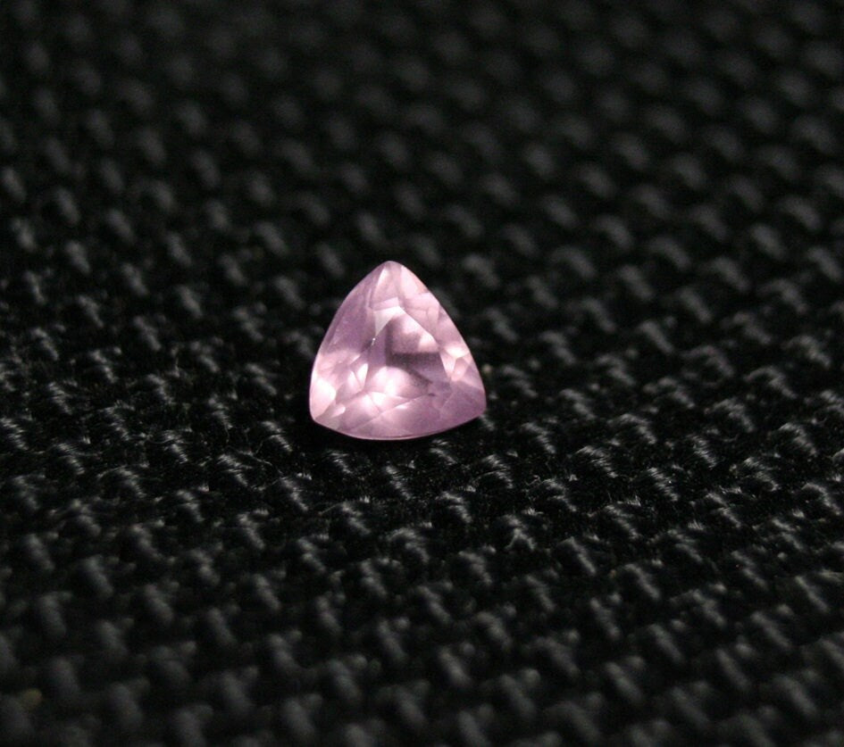 Mahenge Pink Spinel 0.34ct Rare Fluorescent Trillion Cut Gem 4.2x4.2mm Tanzania