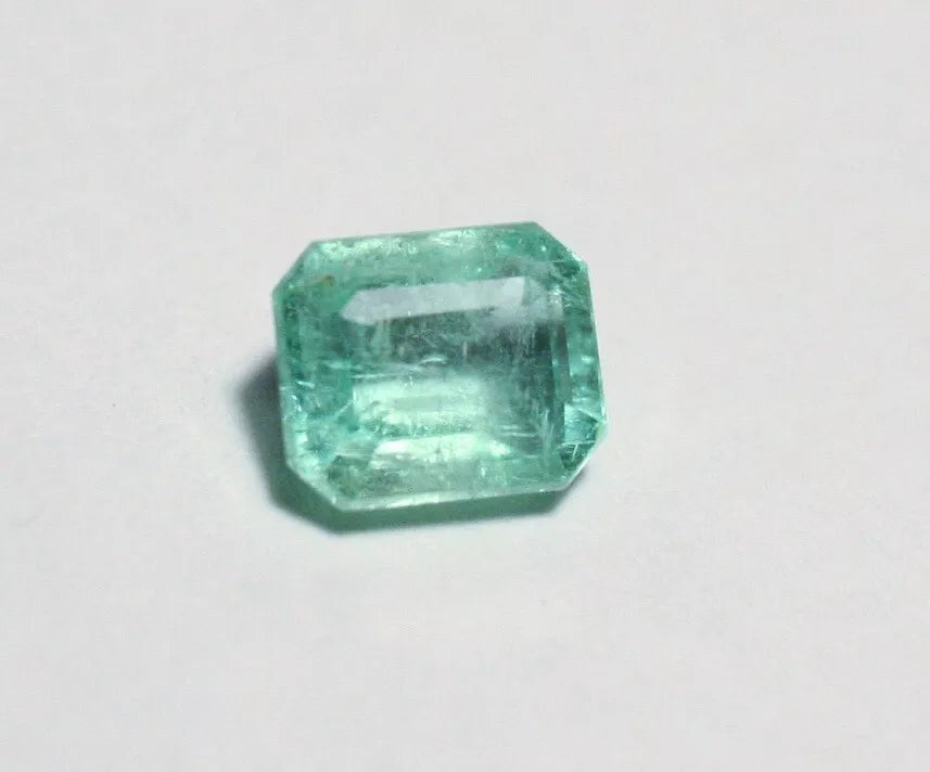 Panjshir Valley Emerald 0.9ct Rare Natural Emerald Cut Genuine Afghan Emerald