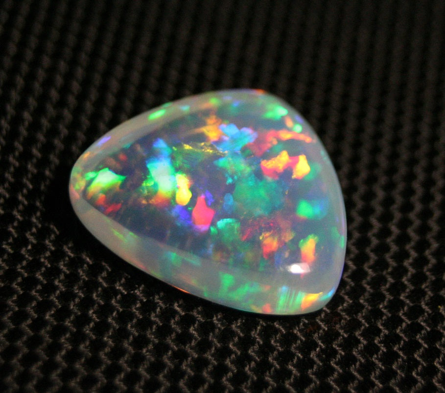 Welo Crystal Opal Cabochon 16.8ct Rainbow Mosaic Natural Water Clear Opal Video