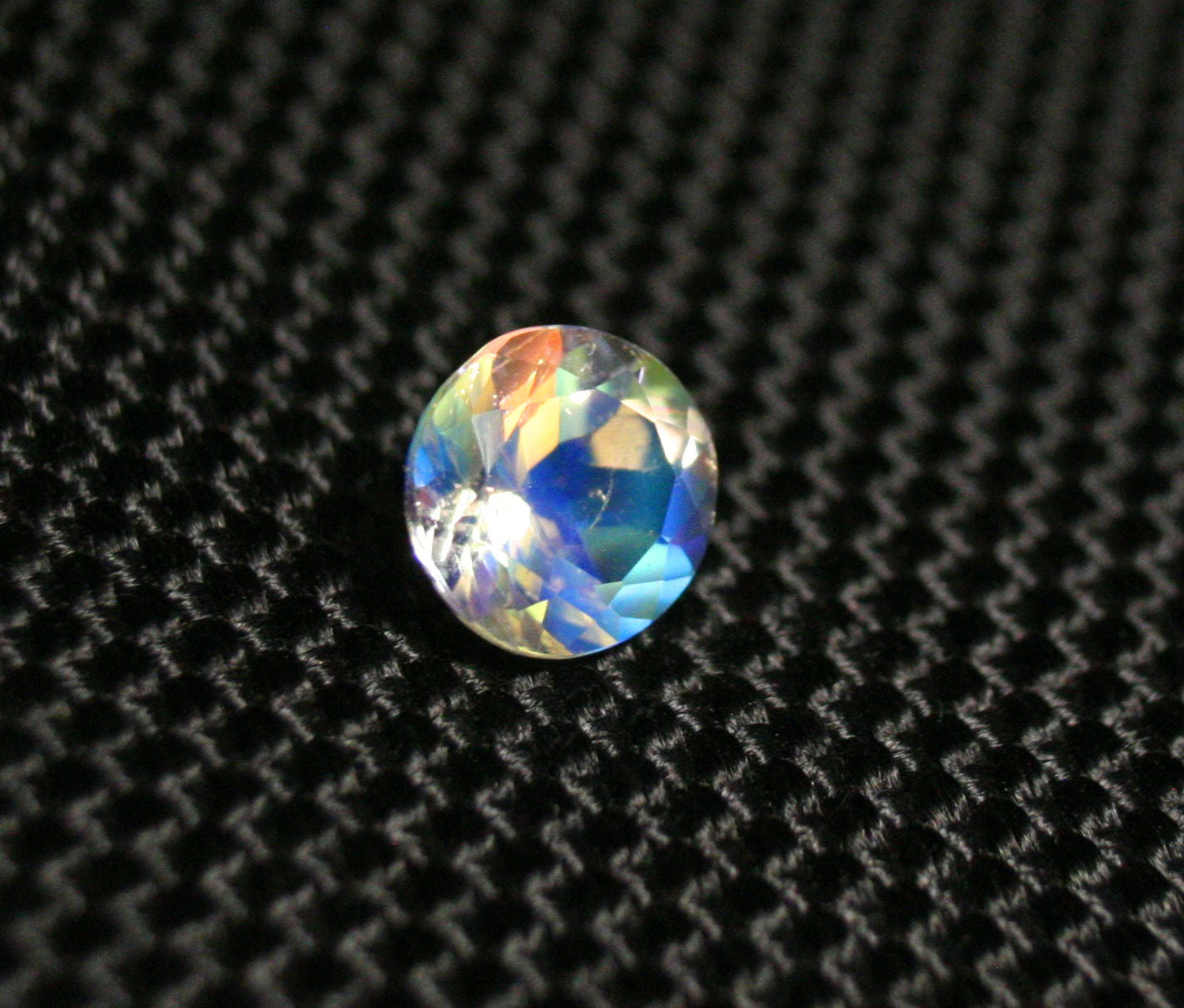 Faceted Moonstone 1.11ct Madagascar AAA Rainbow Moonstone 6.5mm Round