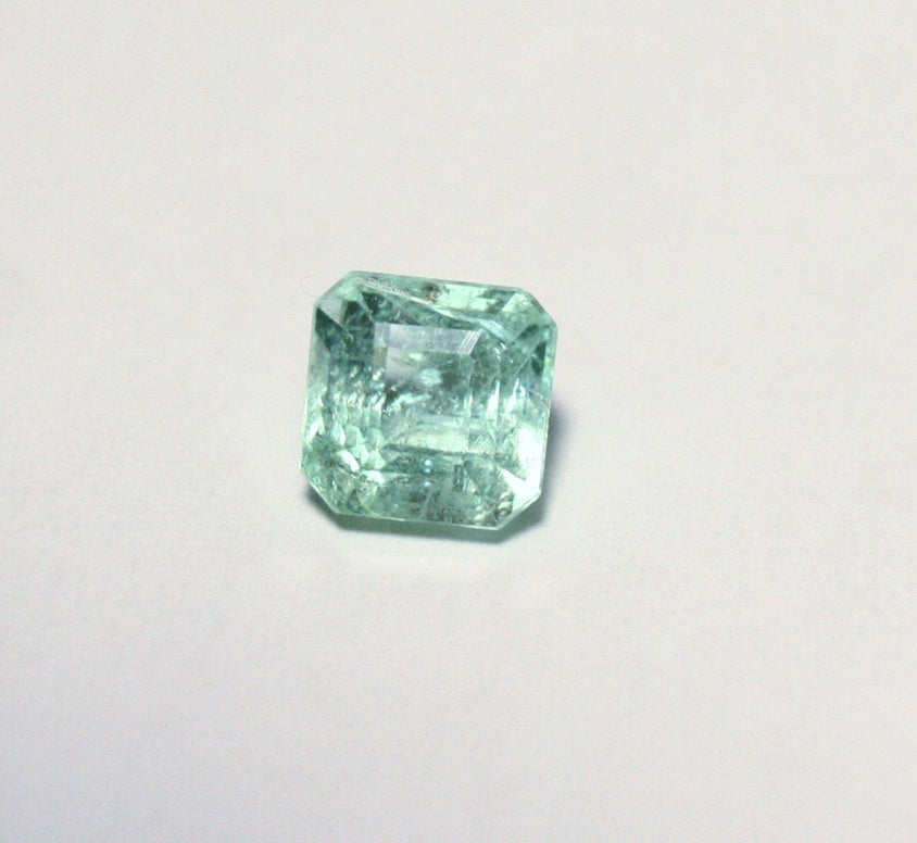 Panjshir Valley Emerald 1.3ct Rare Natural Emerald Cut Genuine Light Green Beryl 6x6mm