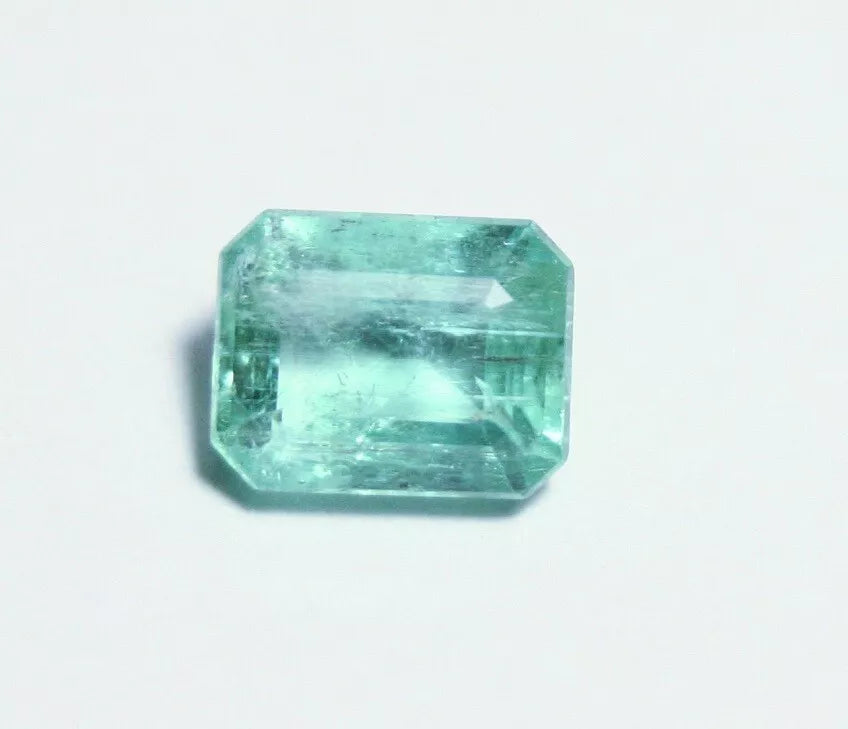 Panjshir Valley Emerald 1.63ct Rare Natural Emerald Cut Genuine Afghan Emerald 8x6mm