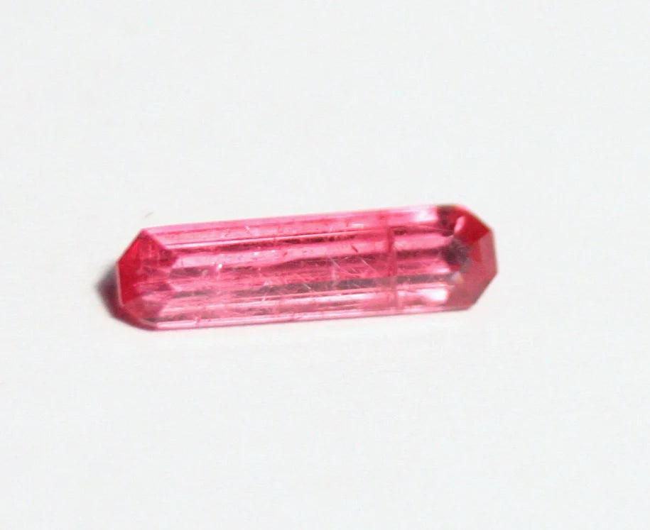 Rare Faceted Rhodonite 0.7ct Brazil Ultra Rare Crimson Red Gem Grade Rhodonite 10.5x3mm