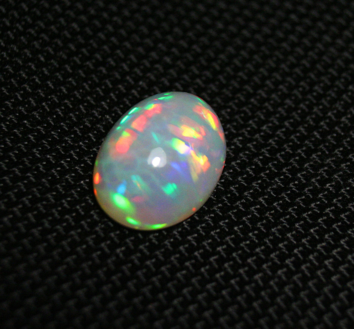 Welo Crystal Opal Cabochon 8.1ct Rainbow Blaze Natural Ethiopian Opal Video 17x13mm