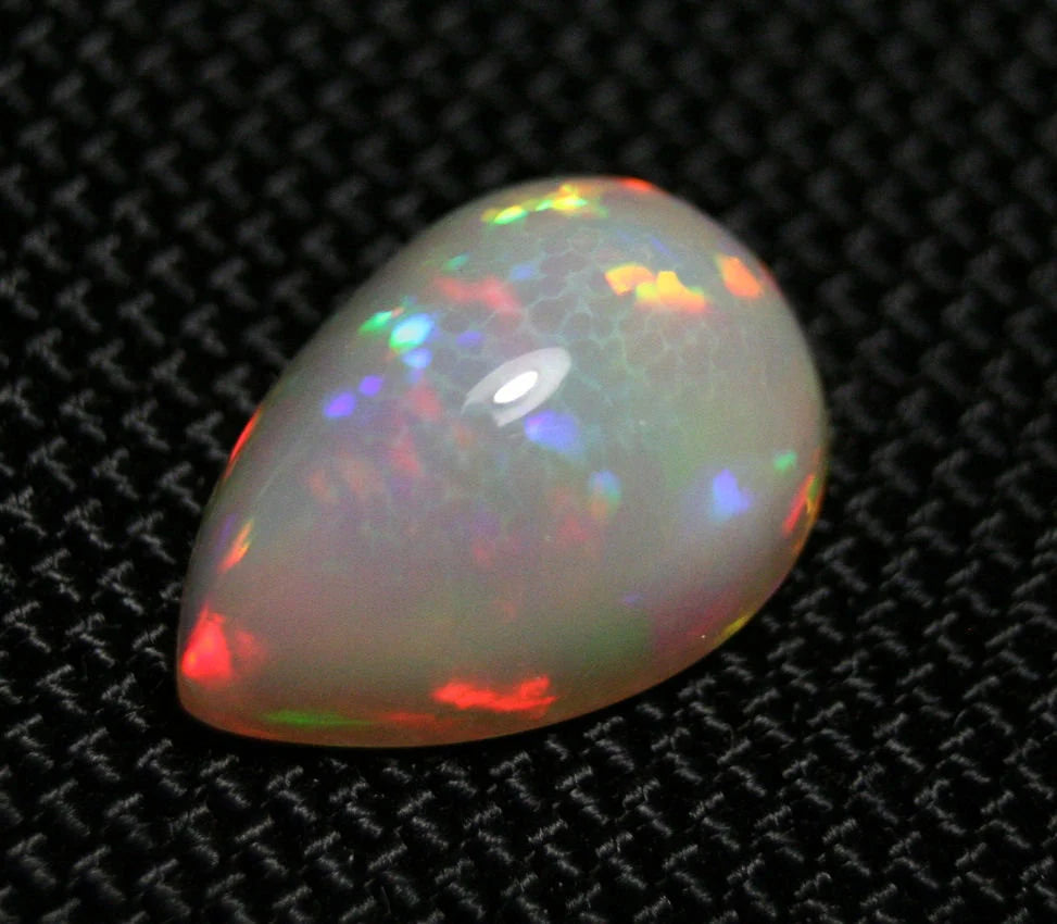 Welo Crystal Opal Cabochon 9.17ct Honeycomb Pear AAA Natural Stunning Opal Video