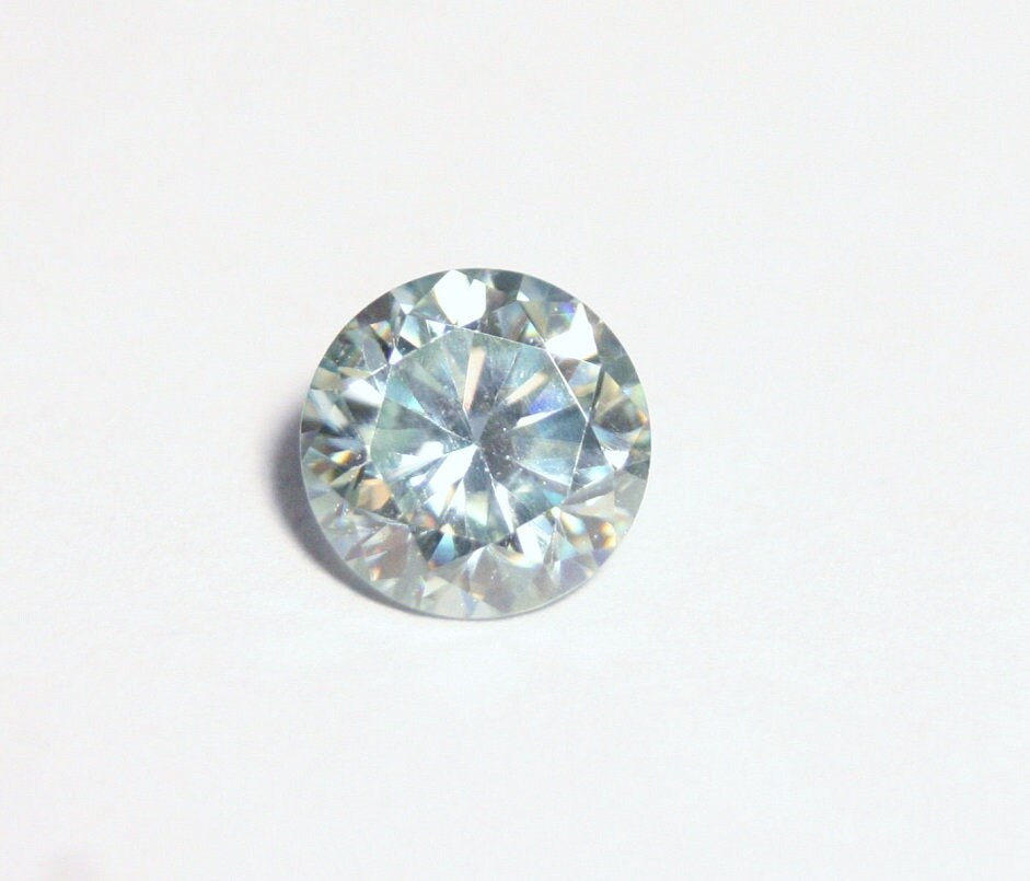 Sky Blue Moissanite Round 1.22ct Beautiful Precision Cut Gem 7x7mm