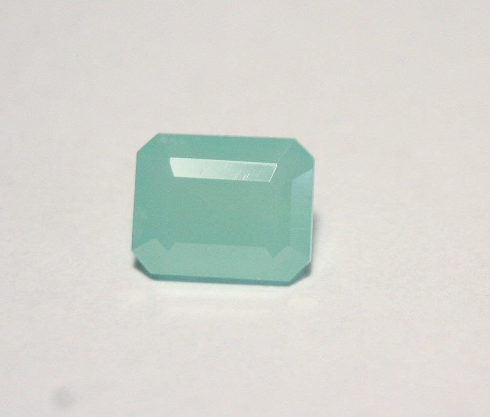 Rare Blue Green Smithsonite 5.6ct Madagascar Faceted Translucent Gem 10x8mm