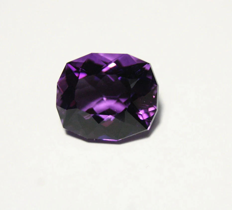 Zambian Amethyst 9ct Unique Custom Cushion Cut Gem - AAA Amethyst 14x11mm