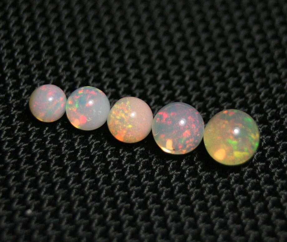 Welo Crystal Opal Graduated Crystal Ball Set 3.5 5pc Natural Opal See Video 6-4mm