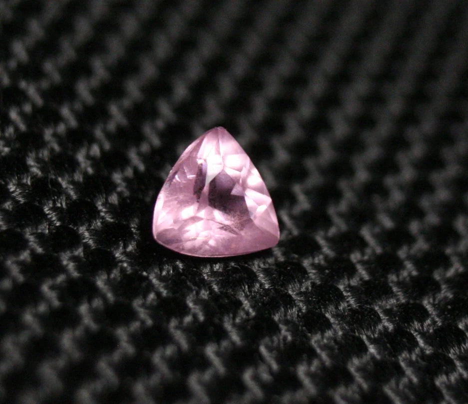 Mahenge Pink Spinel 0.38ct Rare Fluorescent Trillion Cut Gem 4.2x4.2mm Tanzania