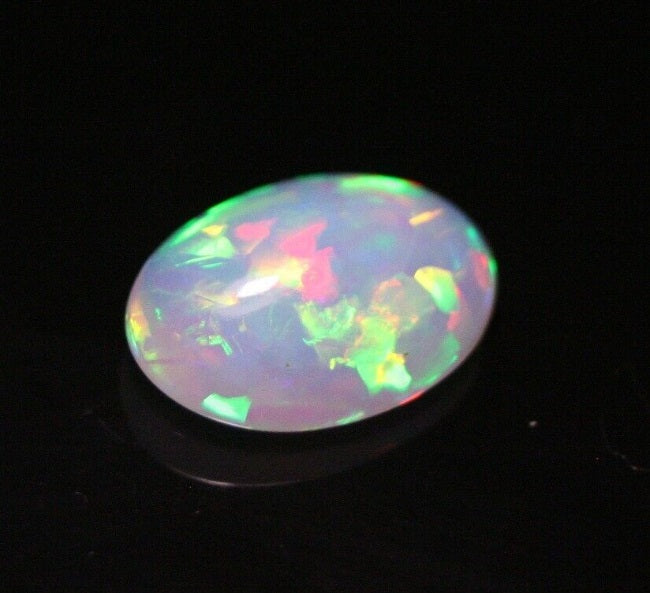 Welo Crystal Opal Cabochon 4.3ct Rainbow Harlequin AAA Jelly Opal - See Video