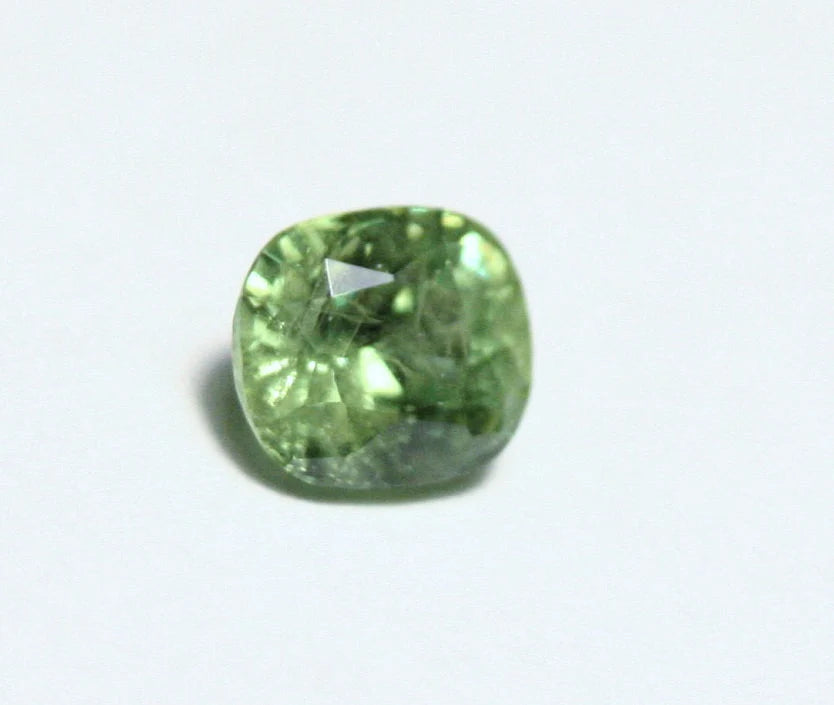 Demantoid Garnet 0.82ct Rare Top Colour & Clarity Cushion Cut Gem Namibia 5.2x5mm