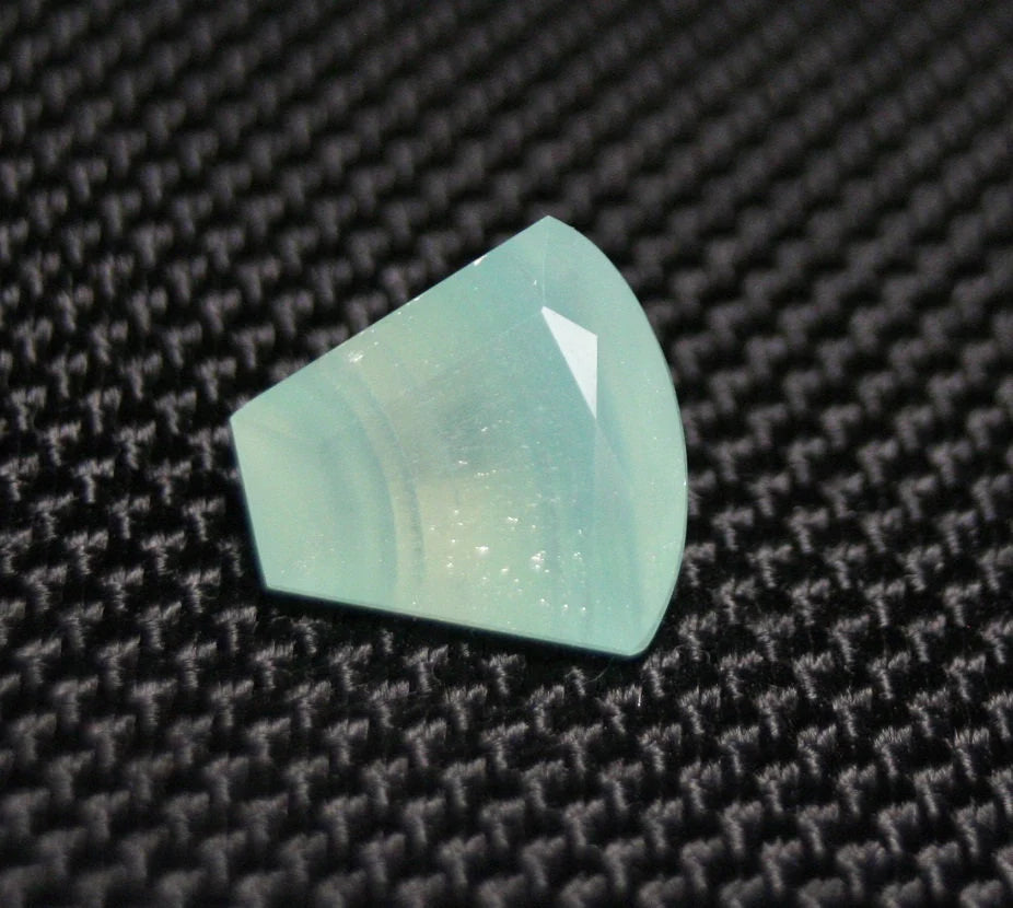 Rare Blue Green Smithsonite 6ct Madagascar Faceted Translucent Gem 11x11mm