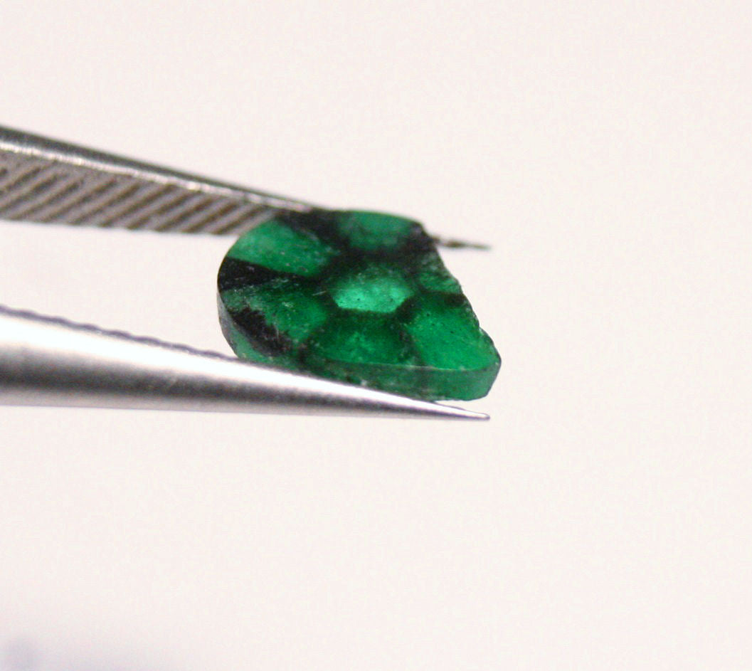 Trapiche Emerald 0.76ct Stunning Rare Natural Emerald 7x6mm Muzo Columbia