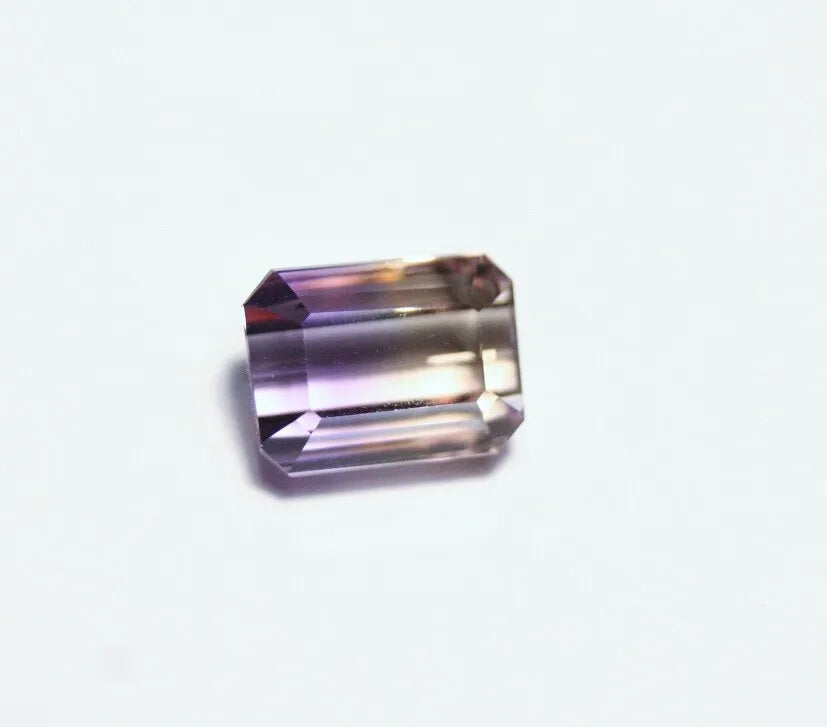 Bolivian Ametrine 3.3ct Lovely Clean BiColour Emerald Cut Natural Gem 9x7mm