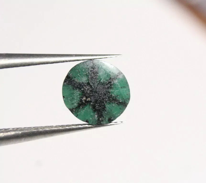 Colombian Trapiche Emerald 1.28ct Stunning Rare Natural Emerald Formation 8x8mm