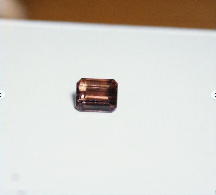 Purple Tourmaline 1.19ct Beautiful Emerald Cut Gemstone Brazil 6x5mm