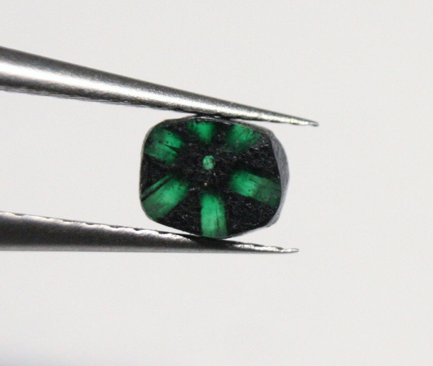 Colombian Trapiche Emerald 0.35ct Stunning Rare Natural Emerald Formation 5x4mm