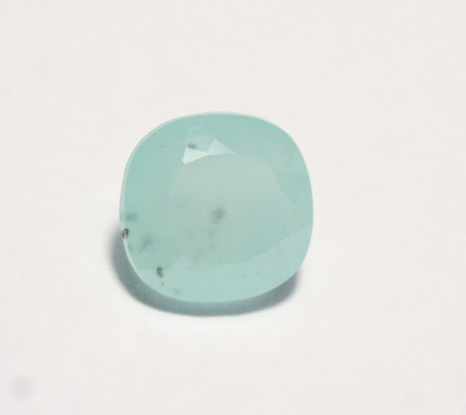 Rare Blue Green Smithsonite 7.2ct Madagascar Faceted Translucent Gem 10x10mm