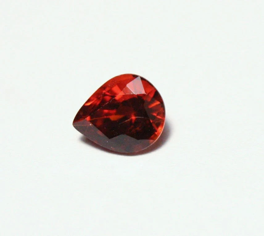 Clinohumite 0.66ct Ultra Rare Orange / Red Faceted Gem - Pakistan 6x5mm