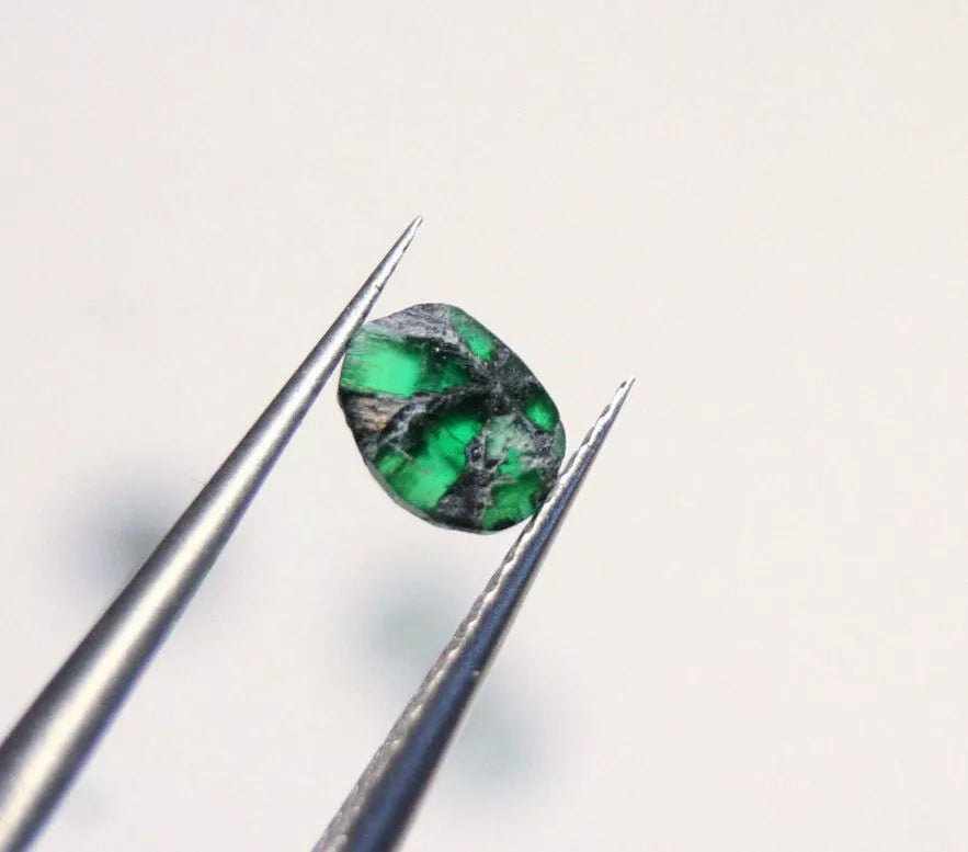 Colombian Trapiche Emerald 0.33ct Stunning Natural Emerald Formation 5x4mm