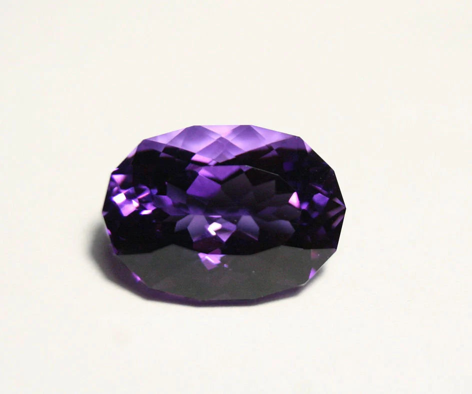 Zambian Amethyst 11.7ct Unique Custom Oval Cut Gem AAA Amethyst 16x13mm