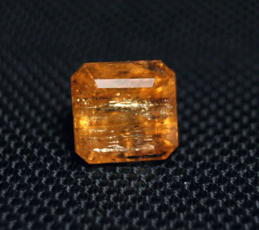 Imperial Topaz 11.8ct Ouro Preto, Brazil, Natural Untreated Rare Orange Topaz 11x11mm