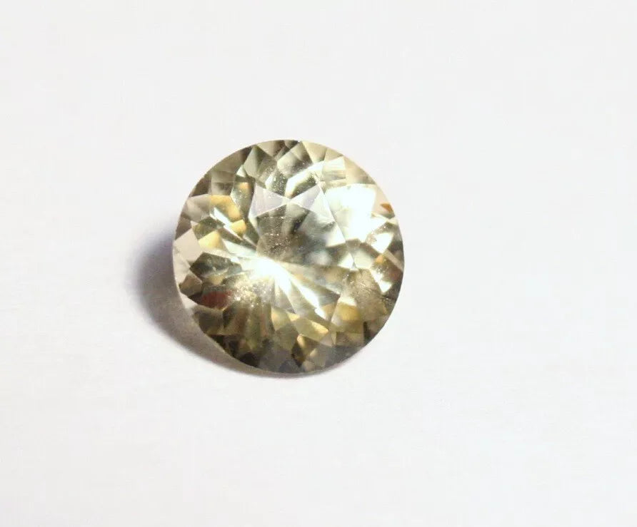 Burmese Chrysoberyl 0.52ct Rare Near Colourless Scintillating Cut Round Gem 5x5mm