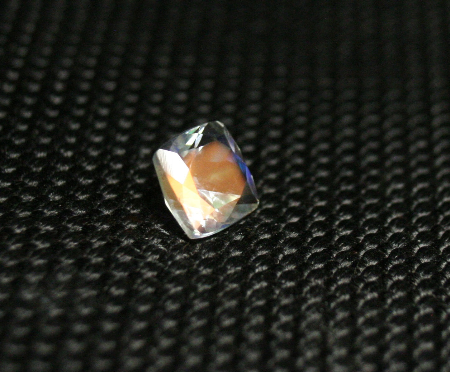 Faceted Moonstone 1.09ct Madagascar AAA Rainbow Moonstone 6x6mm Cushion