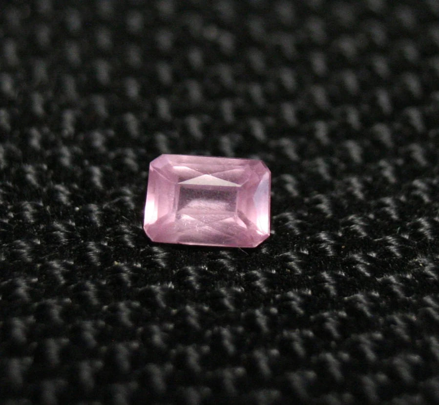 Mahenge Pink Spinel 0.35ct Rare Fluorescent Emerald Cut Gem 4.5x3mm Tanzania