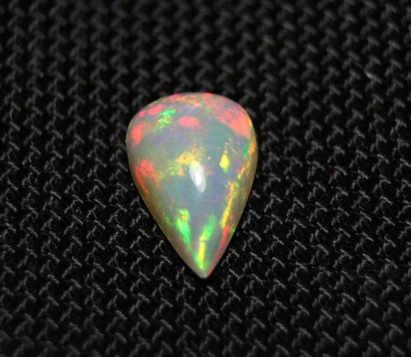 Welo Crystal Opal Cabochon 2.6ct Rainbow Pear AAA Natural Opal See Video 14x9mm