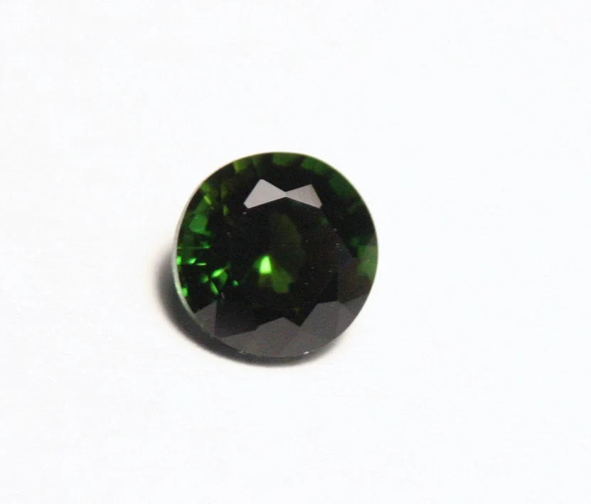 Genuine Rare Chrome Tourmaline 0.73ct Congo Chrome Tourmaline Round Cut 5.5mm