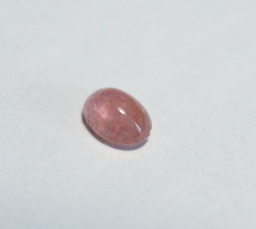 Pezzottaite Cabochon 0.17ct Ultra Rare Raspberry Beryl - Madagascar Pinkish Orange 4x3mm