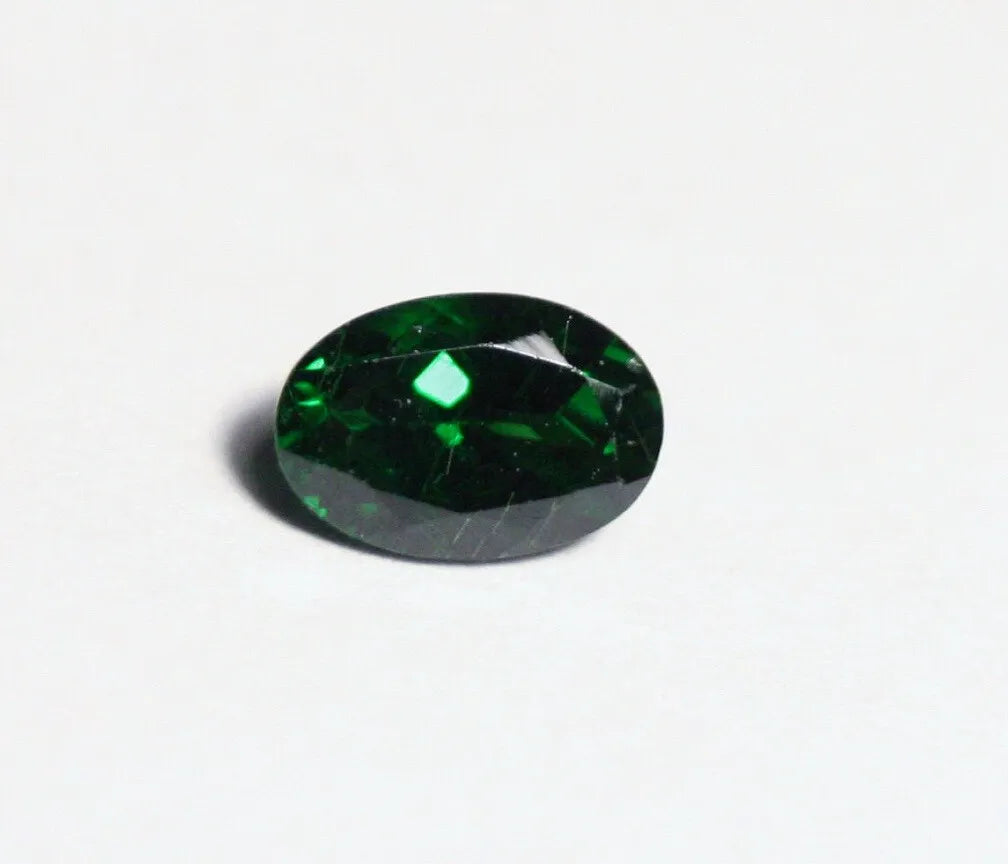 Tsavorite Garnet 0.68ct Rare Emerald Green Fine Rutile Garnet - Tanzania 6x4mm