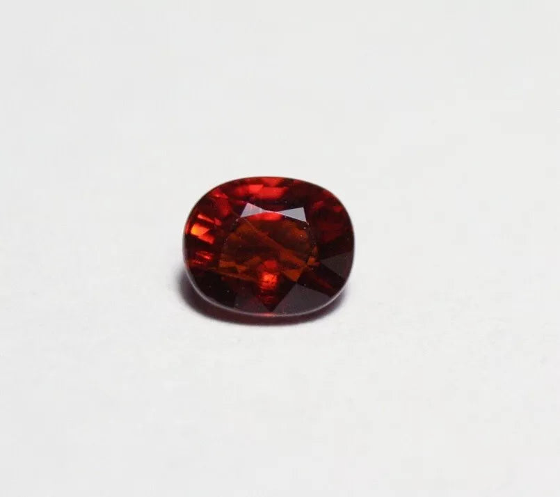 Clinohumite 0.63ct Ultra Rare Deep Orange Faceted Gem Pakistan 5x4mm