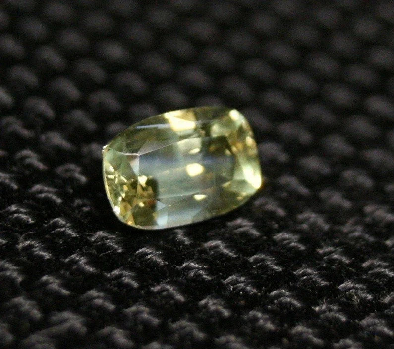 Yellow Burmese Chrysoberyl 0.58ct Beautiful Scintillating Trillion Cut Gem 6x4mm