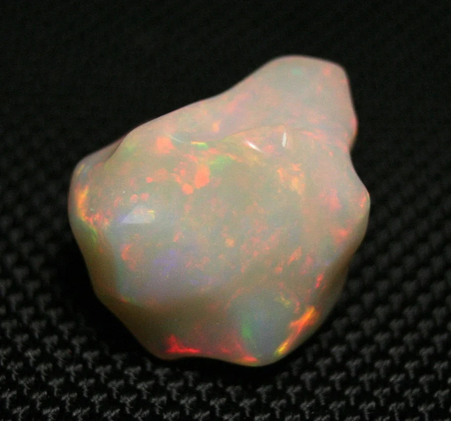 Welo Carved Precious Opal 22.1ct Rainbow Nugget AAA Jelly Opal See Video