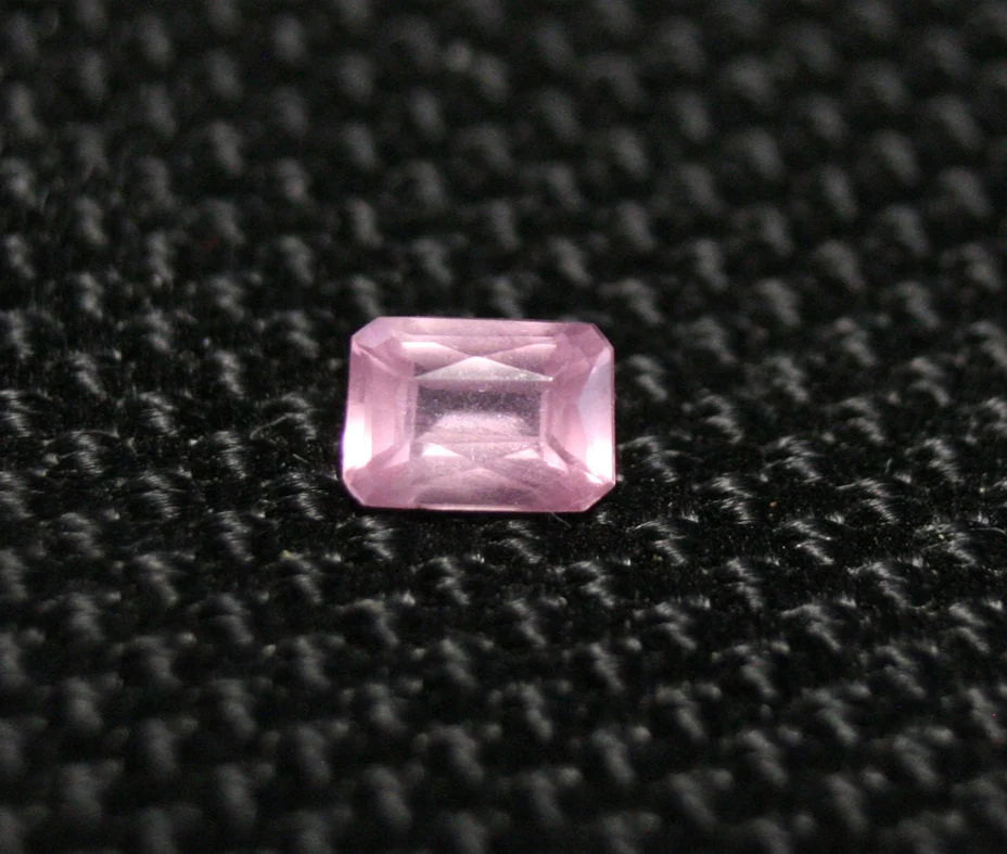 Mahenge Pink Spinel 0.35ct Rare Fluorescent Emerald Cut Gem 4.5x3mm Tanzania