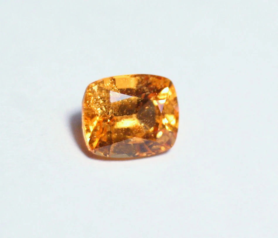 Mandarin Spessartine Garnet 1.83ct Fanta Orange Cushion Cut Garnet 7x6mm Madagascar