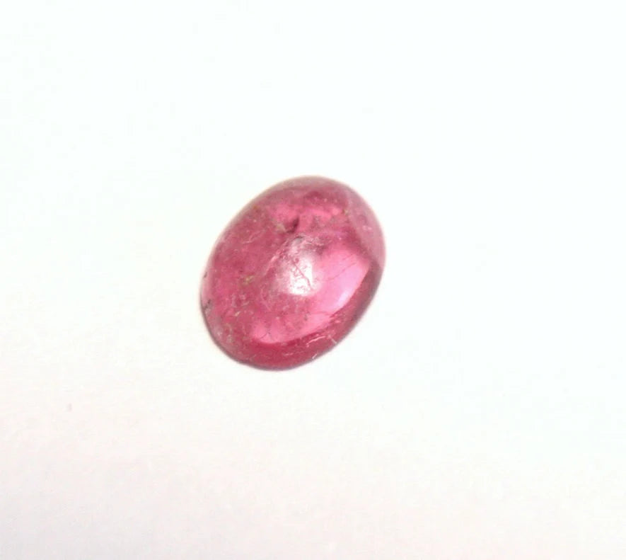 Pezzottaite Cabochon 0.31ct Ultra Rare Raspberry Beryl - Madagascar Reddish Pink 5.5x4mm