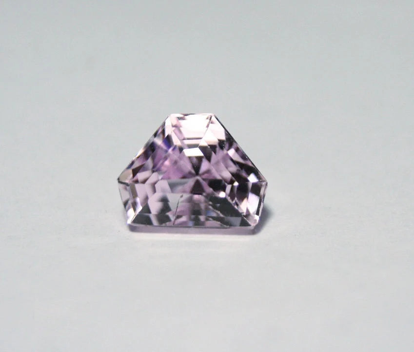 Pink Kunzite 4.2ct Madagascar Scintillating Custom Cut Trillion 10x8mm