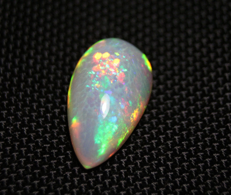 Welo Grey Base Opal Cabochon 14.6ct Micro Honeycomb AAA Natural Opal Video